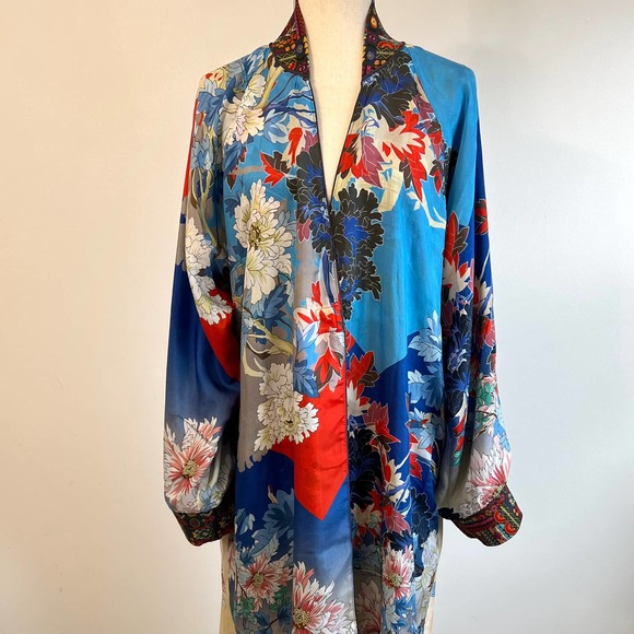 SOLD❗️Johnny Was Silk Sonnet Harmony Reversible Kimono LARGE - Picture 3 of 16
